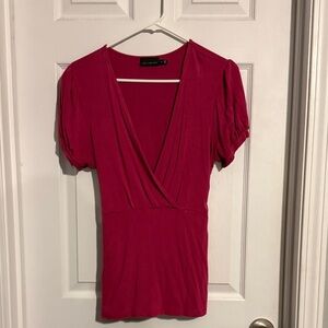 The Limited Pink V-Neck Blouse
